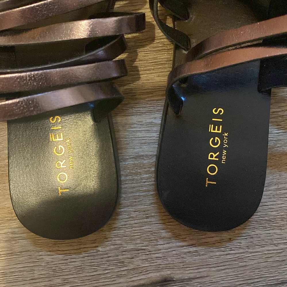 Torgeis New York leather sandals sz 9 8.5 - Picture 4 of 5